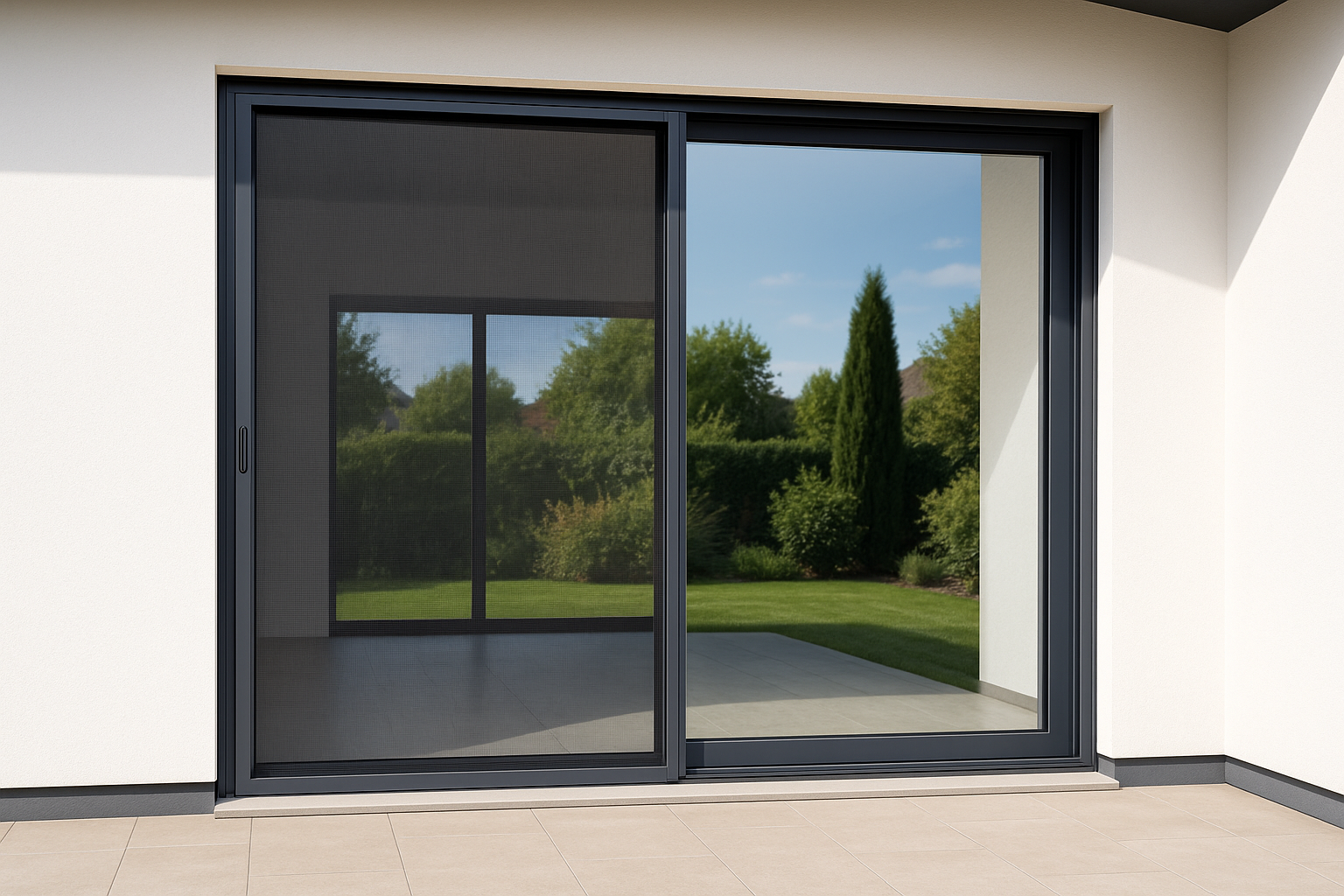 Moustiquaire coulissante pour baie aluminium