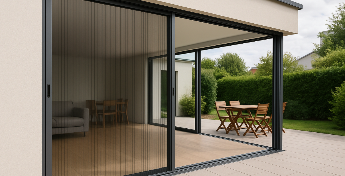 Moustiquaire plissée pour grande baie vitrée