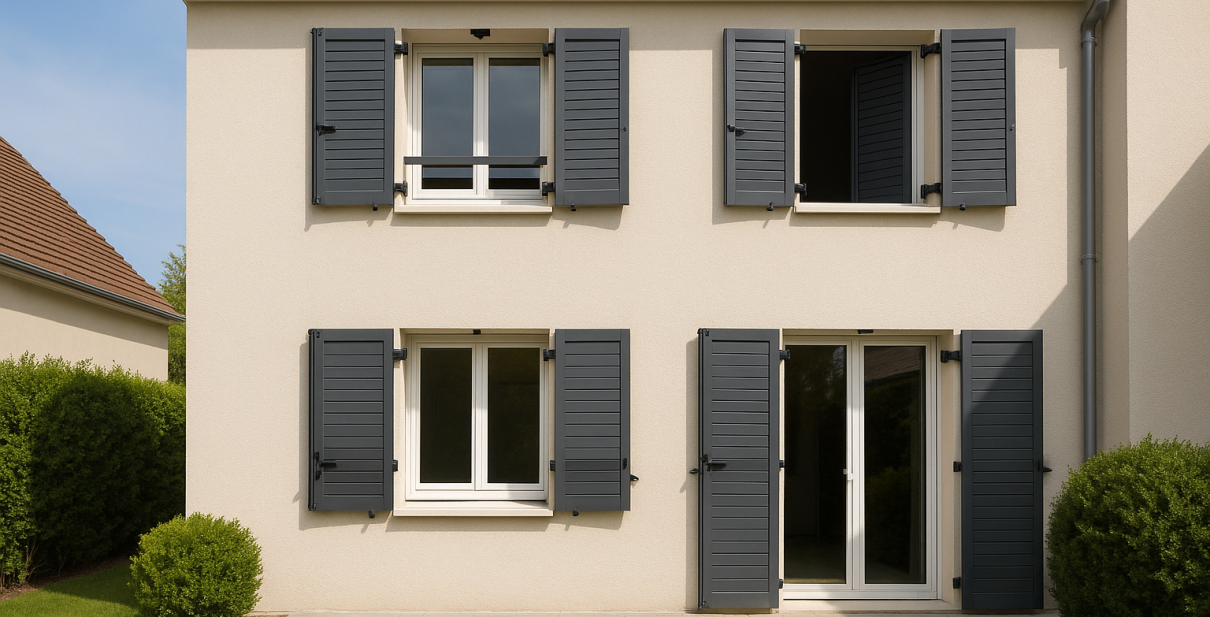 Volet battant aluminium motorisé